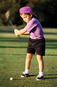 golfing kid