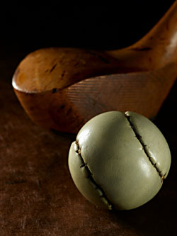 old wooden golf clubs